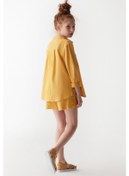 Resim Kız Gömlek 24ynk36373 Sarı 