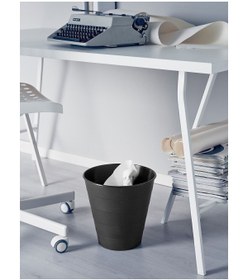 Resim AboutThePerfect Şık Siyah Çöp Kutusu Saksısı, 10 Litre, Ev ve Ofis Kullanımı için ideal 