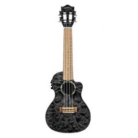 Resim Lanikai QM-BKCEC Quilted Maple Concert Elektro Ukulele 