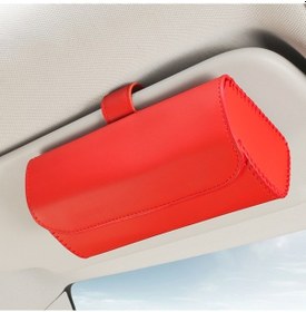 Resim 533 Araç Camları Saklama Torbası Gözlük Kutusu Red 1 Adet 