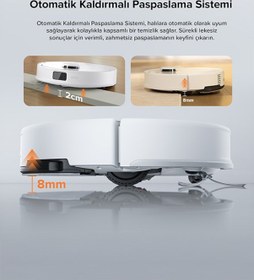 Resim Roborock Q8 Max Pro Akıllı Robot Süpürge Beyaz 