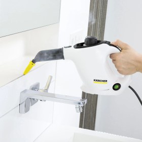 Resim Karcher SC 1 EasyFix 1200 W Beyaz Buharlı Temizlik Makinesi - Zemin ve El Aparatlı, Ev ve Ofis İçin Çok Yönlü Kullanım 