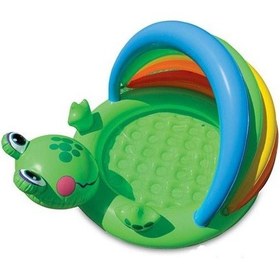 Resim İntex Gölgelikli Kurbaga Bebe Havuzu 114x99x69cm 