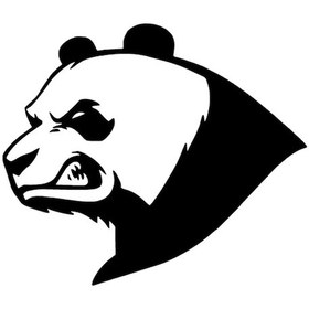 Resim Sinirli Panda Duvar Dekor Sticker 40 X 36 Cm 