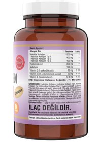 Resim Ncs Hidrolize Collagen Kolajen Type Tip 1-2-3 Hyalu 90 Tablet 