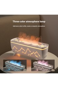 Resim YMS ELEKTRONİK Çift Denizanası ve 3 Renkli Alev Esansiyel Yağ Difüzörü, Sis Nemlendirici, Aroma Difüzörü 