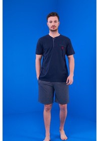 Resim Pjs 23325 Erkek Patlı Şortlu Pijama Takım 3'Lü 