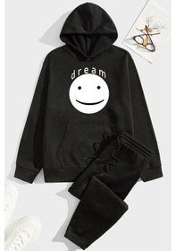 Resim Unisex Dream Baskılı Eşofman Takımı Siyah 
