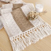 Resim 1 adet, Polyester Masa Koşucusu, Boho Tarzı Uzun Çiftlik Rustik Masa Koşucusu, Kahverengi Makrome Masa Koşucusu Püsküllü, Tatil Masaüstü Dekorasyon Kumaş Masa Koşucusu, Ev Dekorasyonu, Yemek Masası Dekoru, Oda Dekoru, Düğün Dekoru 