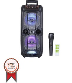 Resim KTS-1743 Uzaktan Kumandalı Ve Mikrofonlu Karaoke Bluetooth Hoparlörü Torima