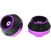 Resim Xuweiwei 2 Adet Universal Motorcycle Purple Fork Frame Sliders Crash Protector Bobber Touring Dirt Bike 