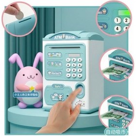 Resim Dijital Şifreli Kasa Kumbara Mini Atm Parmak İzi Görünüm 