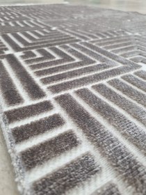 Resim Dekhera Halı Bienca 6495 Vizon Parlak Dokuma Kesme Halı - 100X200 