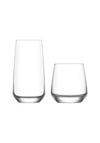 Resim Lav Lal Bardak - Su Bardak - Su Meşrubat Bardağı 12'li 2 Boy 