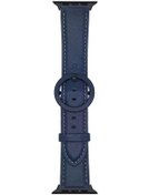 Resim Rogfer Watch İçin 42mm / 41mm / 40mm / 38mm Xdfind Yuvarlak Toka Deri Saat Bandı Gece Mavisi - Diğer 