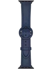 Resim Rogfer Watch İçin 42mm / 41mm / 40mm / 38mm Xdfind Yuvarlak Toka Deri Saat Bandı Gece Mavisi - Diğer 