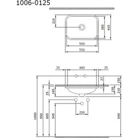 Resim Bocchi Scala Tezgahaltı Lavabo 55 CM Mat Kahve 1006-025-0125 
