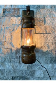 Resim Umut El Yapımı Ahşap Gemici Feneri 3 adet 