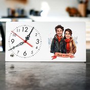Resim Aralık Ayında Aşk Karikatürlü Masa Saati 