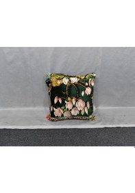 Resim Zehra Abla Halı Yeni Kadife Dokuma Dekoratif Kilim Kırlent Yastık Kılıfı 6067 