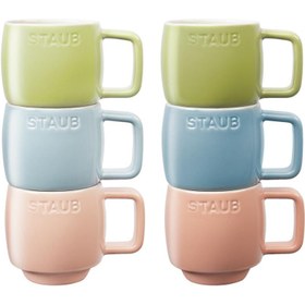 Resim Staub Macaron Seramik Kupa 6'lı Set 100 ml 