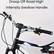 Resim Renkli Alüminyum Alaşımlı Dağ Bisikleti Direksiyonları - Uzatılmış, Off-Road & Hızlı Sürüş için Dayanıklı, 3.17x7.8 cm, Drop Off Road, Büyük Yan, Yatay 
