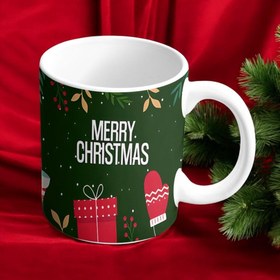 Resim ESC BUTİK Merry Christmas Yeni Yıl Kupası - Beyaz / Standart 