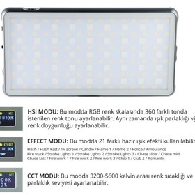 Resim SANGER PRO-S21 RGB Led Video Efekt Işığı 