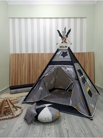 Resim Henna Prime Kızıldereli Çocuk Oyun Çadırı Devrilmeyen Sabitleme Mekanizmalı Galaksi Serisi 
