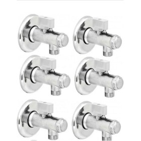 Resim EC Shop Hay Armatür 6'lı Filtreli Taharet Batarya Musluk Alt Bağlantı Taharet Seti Aynalı Taharet Musluğu 