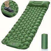 Resim Ultra Hafif TPUF Şişirilebilir Kamp Matı, Dahili Pompa & Başlık - Neme Dayanıklı, Yürüyüş & Seyahat için Mükemmel 