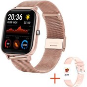Resim Yaozixa 1.69" Ekran Gold Ağı+silikon Kordon Akıllı Saat (İthalatçı Garantili) 