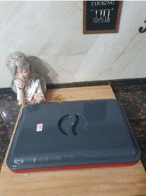 Resim BAROTTİ 2'li Dikdörtgen Uyumlu Plastik Borcam Kapağı Taşımaya Uygun Borcam Kapak (gri-kırmızı) 