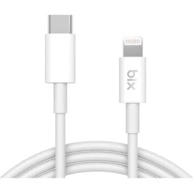 Resim Grains Global Bix BX-IP01UC Type-C To Lightning 3A Hızlı Şarj ve Data Transfer Kablosu Beyaz 1 Metre 