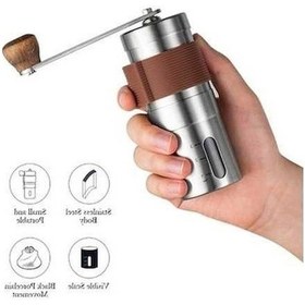 Resim Pazly Altın Seramik Bıçaklı Kahve Değirmeni - Paslanmaz Çelik, Kolay Temizlenebilir, Taşınabilir, Ev Ve Kamp Kullanımı İçin 