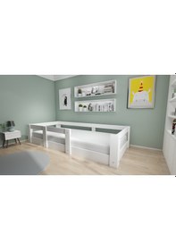 Resim Herseycik Ninnimo Montessori 90X190 Yatak Uyumlu Mdf Karyola My15-1 Beyaz 