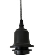 Resim CONANA Sarkıt Lale Duy - Zigzag Kumaş Kablo - E27 Avize Başlık Duyu - Kablo 70cm Plastik 