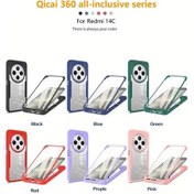 Resim Fochsia Kırmızı Mi 14c 4g Tam Koruma Şeffaf Titreşim Önleyici Kılıf Mavi 