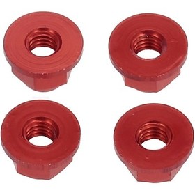 Resim Dianziye Kırmızı Metal M4 Tekerlek Kilidi Somunu - Wltoys 12428, 12423 Ve Fy03 Rc Araçları İçin 4 Adet 