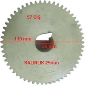 Resim Dişli Et Kıyma Makinası 110x25x25mm/57 Diş 