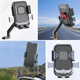 Resim Motor,motosiklet,bisiklet ,scooter Için 360 Derece Dönebilen Dikiz Aynası Versiyonu Telefon Tutu 