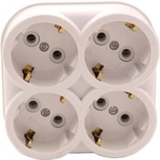 Resim STOREMAX modaburst Topraklı Priz Duvar Tipi Çoklayıcı Fiş, Beyaz renk, 16A 250 Volt, polysweep 1058548 