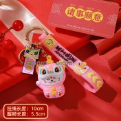 Resim Silver1 Ejderha Kedi Uyan Aslan Servet Kedi Sevimli Anahtarlık Kaplan Küçük Kolye Ejderha Bebek Karikatür Çanta Çekicilik Anahtarlık (Yurt Dışından) 