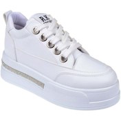 Resim pullman Taş Detaylı Platform Kadın Spor Ayakkabı İZ-018 BEYAZ 