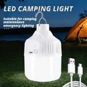 Resim 1 adet Altın Yüzyıl Taşınabilir LED Kamp Lambası, USB Şarj Edilebilir Acil Durum Işık Ampulü, Kamp, Yürüyüş ve Açık Tamir için Çok Fonksiyonlu Asılı Lamba, Parlatılmış ABS Malzeme, Su Geçirmez Değil, Düğme Kontrolü, Bağımsız Montaj, Sevgililer Günü, Paskalya, Noel, Cadılar Bayramı, Büyükanne Günü Hediyeleri, Kamp Aksesuarları 