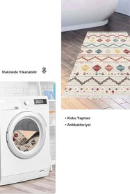 Resim Kaymaz Taban Djt Banyo Halı Yıldız Deri Saçaklı İskandinav F5001 F5001D1-9, Çok Renkli, 80 x 150 