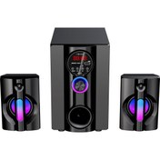 Resim Mikado 2 1 20w Siyah Multimedya Fm-bt-sd-usb Speaker Hoparlör Kumandalı 