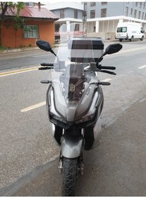 Resim Motocam Küba Rubano 150 Siperlik Ön Cam 2023 2024 Model 75cm Şeffaf Renkli 4mm Uzun Cam 