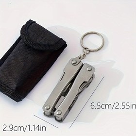 Resim RYFLENS Ağır Hizmet Paslanmaz Çelik Çok Fonksiyonlu Katlanabilir Pense - Ergonomik Tutuşlu Taşınabilir Kamp Aracı, Açık Hava Yürüyüşü, Ev Tamirleri ve DIY Projeleri için Kompakt Tasarım, 2.55in/6.5cm, Şık Metalik Kaplama, Sağlam Yapı, Kamp Aksesuarları, Yürüyüş Ekipmanları, Dayanıklı Yapı 