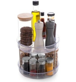 Resim Primanova Elpida 2 Katlı Döner Raf Şeffaf 